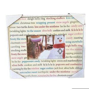 NWT Christmas / Winter Themed Photo Frame Decor 4x6 opening